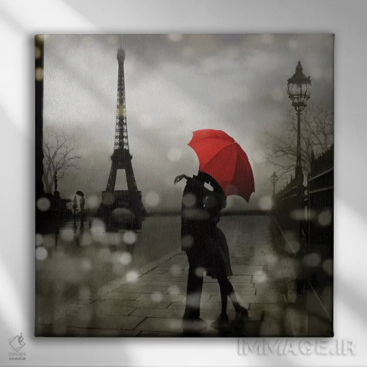 تابلو دکوراتیو عشق در پاریس اثر کیت کاریگان - نمای روبهرو روی دیوار