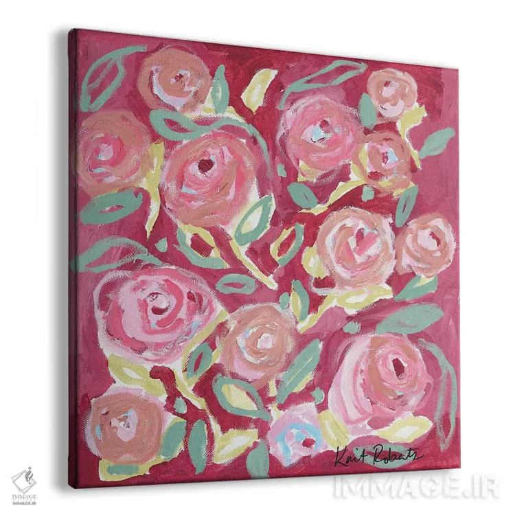 تابلو دکوراتیو شکوفه زدن در رز اثر کیت رابرتس - نمای پرسپکتیو محصول