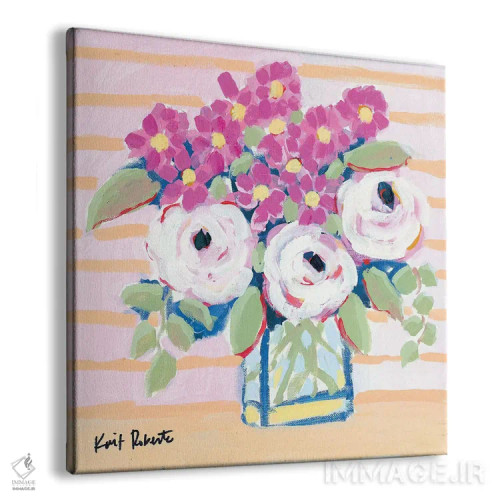 تابلو دکوراتیو دسته گل بازار اثر کیت رابرتس - نمای پرسپکتیو محصول