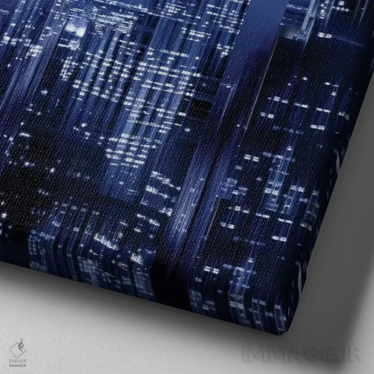 تابلو دکوراتیو نیویورک اثر کیت کاریگان - نمای نزدیک بافت بوم