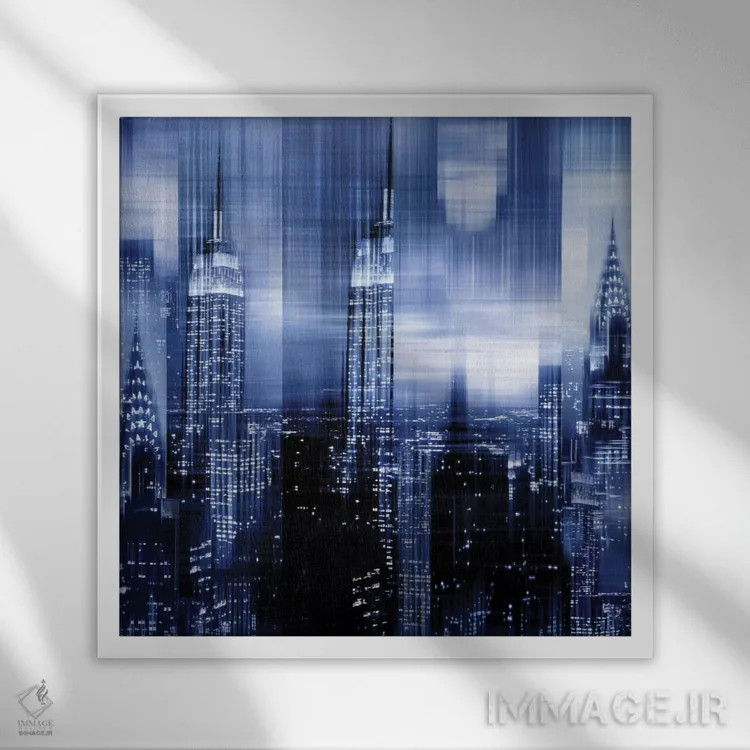 تابلو مدرن نیویورک اثر کیت کاریگان - نمای قابدار سفید