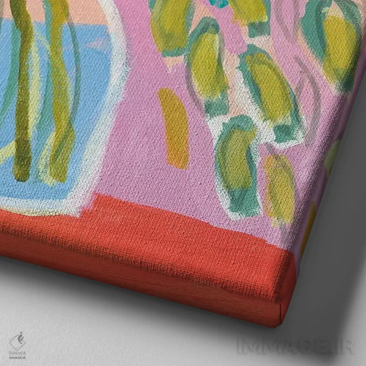 تابلو دکوراتیو درخشش بعدازظهر اثر کیت رابرتس - نمای نزدیک بافت بوم