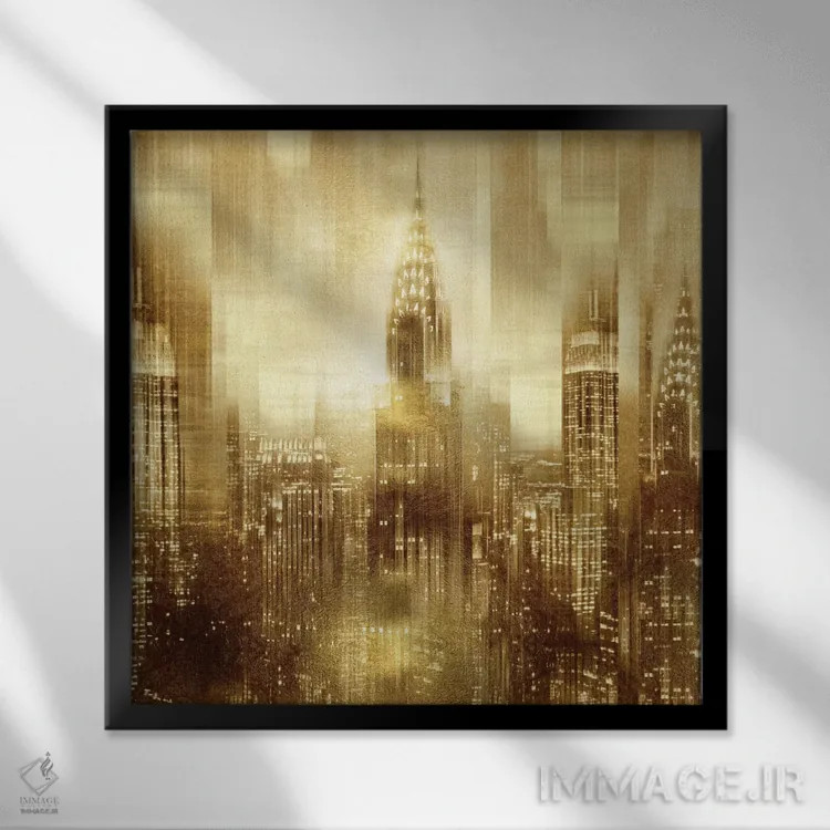 تابلو دکوراتیو نیویورک اثر کیت کاریگان - نمای قابدار مشکی