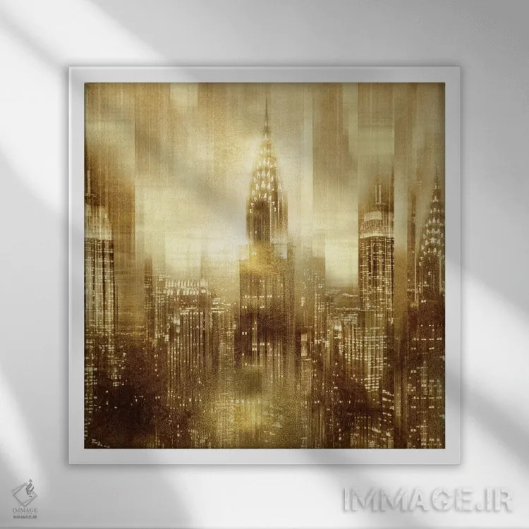 تابلو دکوراتیو نیویورک اثر کیت کاریگان - نمای قابدار سفید