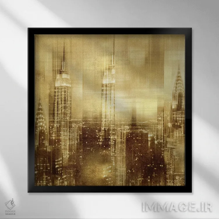 تابلو دکوراتیو نیویورک اثر کیت کاریگان - نمای قابدار مشکی