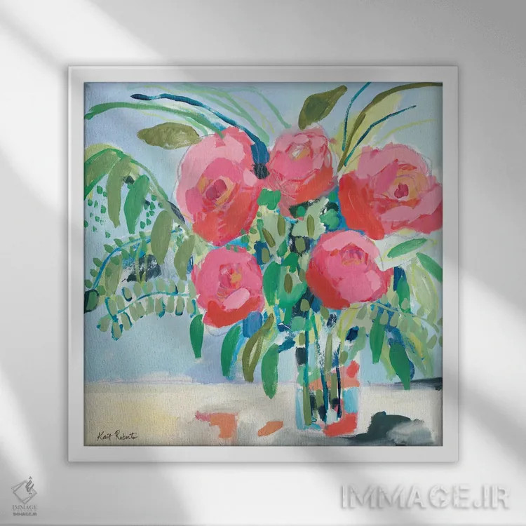 تابلو دکوراتیو ببین چقدر پیش رفتیم اثر کیت رابرتس - نمای قابدار سفید