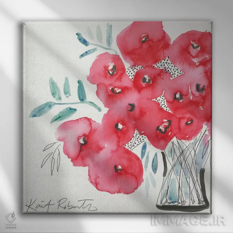 تابلو دکوراتیو شاد در نور اثر کیت رابرتس - نمای روبهرو روی دیوار