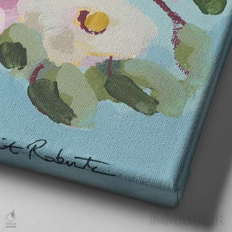 تابلو دکوراتیو دلم شور می زند اثر کیت رابرتس - نمای نزدیک بافت بوم