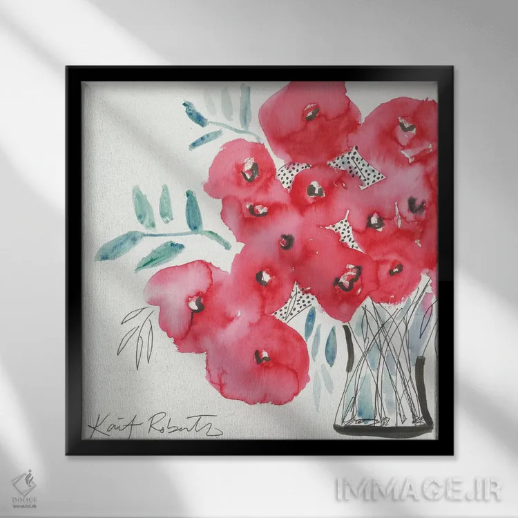 تابلو دکوراتیو شاد در نور اثر کیت رابرتس - نمای قابدار مشکی