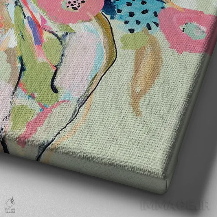 تابلو دکوراتیو ایمانت را حفظ کن اثر کیت رابرتس - نمای نزدیک بافت بوم