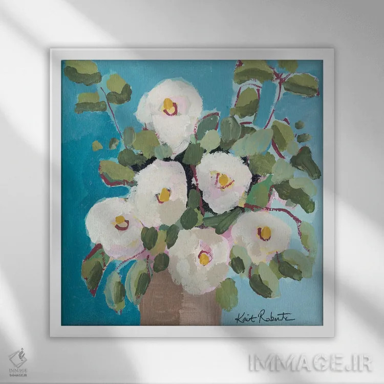 تابلو دکوراتیو دلم شور می زند اثر کیت رابرتس - نمای قابدار سفید