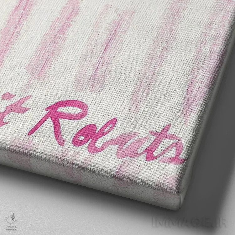 تابلو دکوراتیو شکوفه های اتاق خواب اثر کیت رابرتس - نمای نزدیک بافت بوم