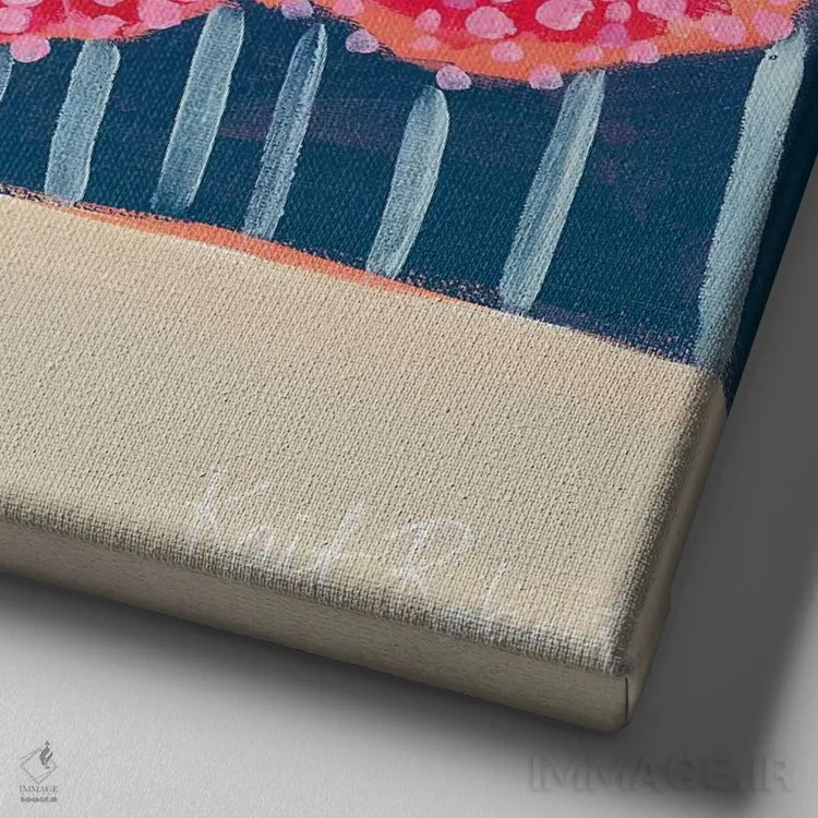 تابلو دکوراتیو گل ها برای بل III اثر کیت رابرتس - نمای نزدیک بافت بوم