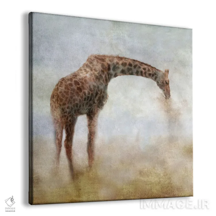تابلو دکوراتیو زرافه مجموعه سرنگتی اثر کاترینا جونز - نمای پرسپکتیو محصول