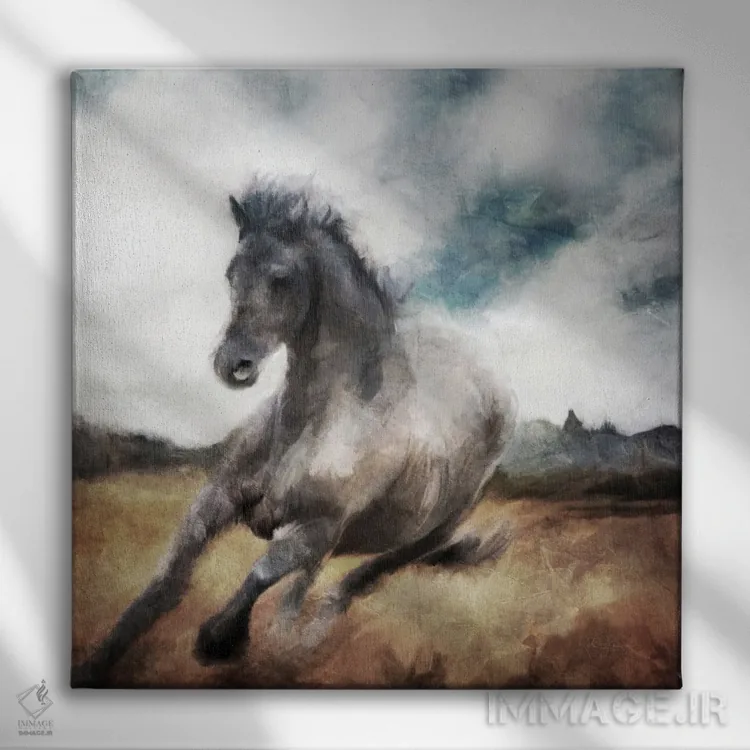 تابلو دکوراتیو دویدن وحشیانه اثر کاترینا جونز - نمای روبهرو روی دیوار