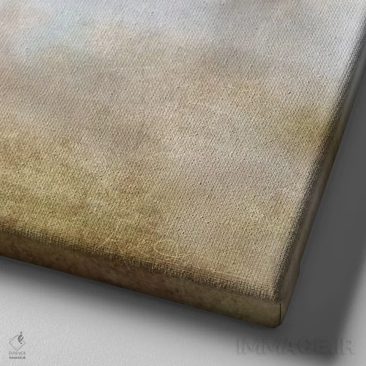 تابلو دکوراتیو زرافه مجموعه سرنگتی اثر کاترینا جونز - نمای نزدیک بافت بوم