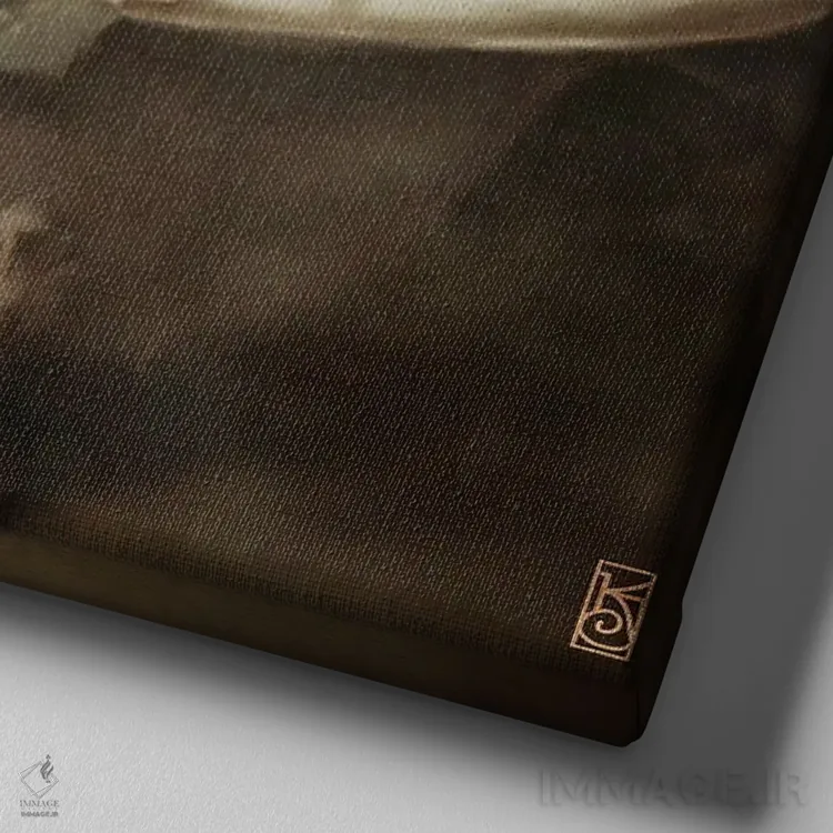 تابلو دکوراتیو بز زیبای در حال حمام اثر کاترینا جونز - نمای نزدیک بافت بوم