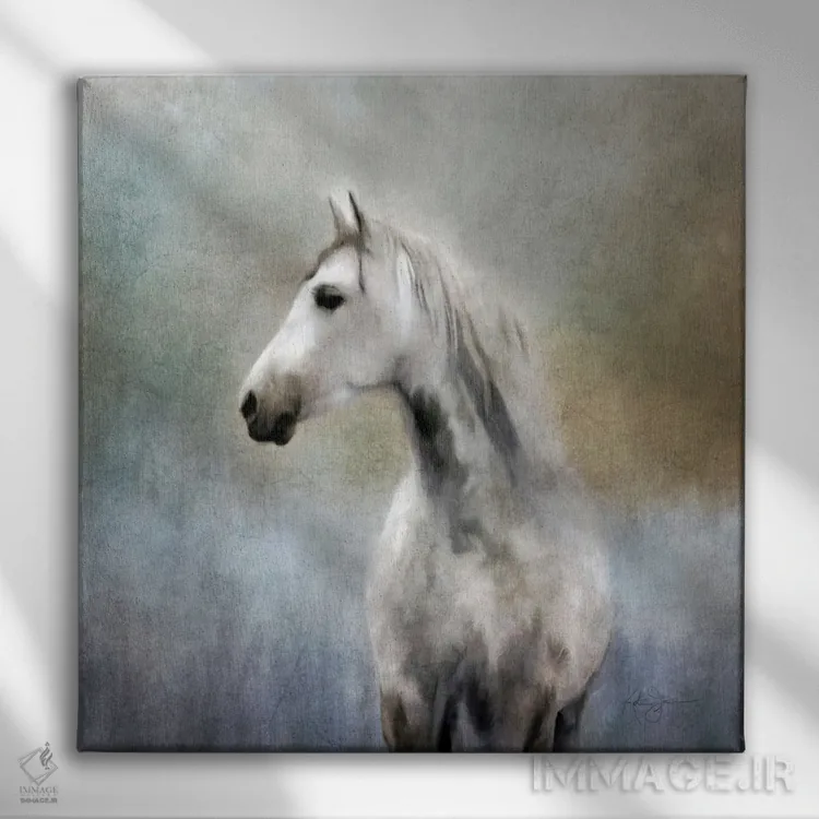 تابلو مدرن خاکستری خالدار اثر کاترینا جونز - نمای روبهرو روی دیوار