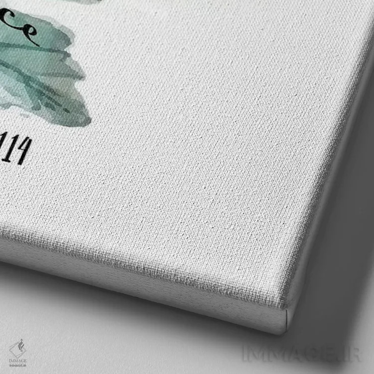 تابلو دکوراتیو برگ مزامیر ۱ اثر کیمبرلی آلن - نمای نزدیک بافت بوم