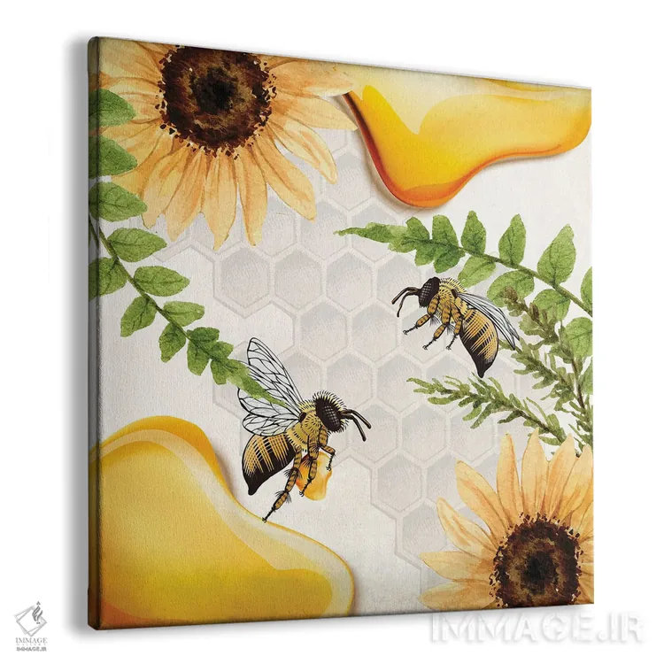 تابلو دکوراتیو زنبورداری ۴ اثر کیمبرلی آلن - نمای پرسپکتیو محصول
