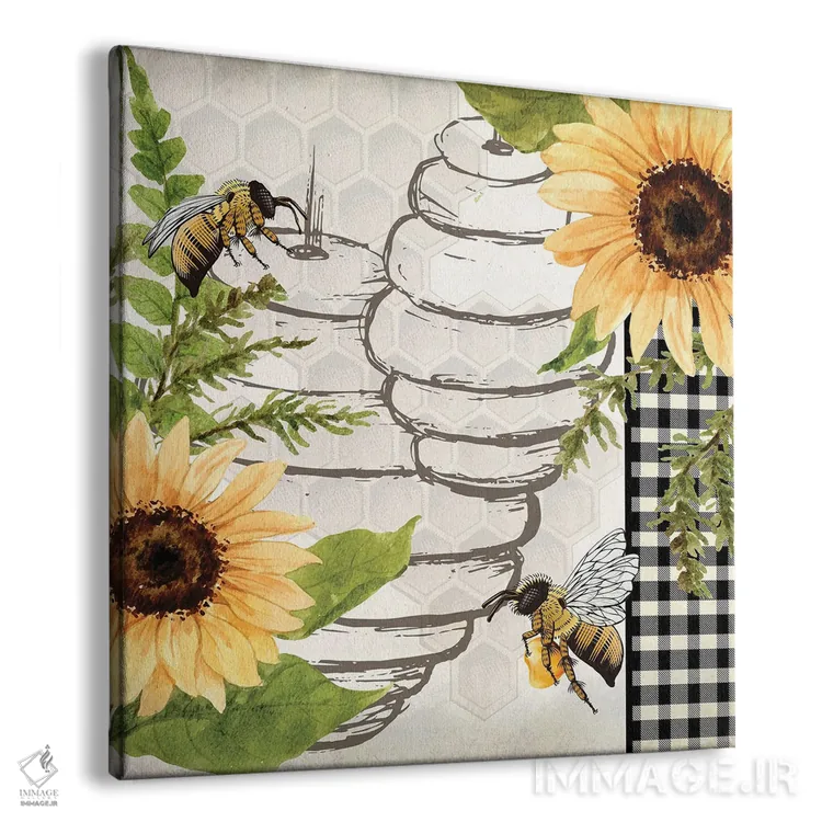 تابلو دکوراتیو زنبورداری ۳ اثر کیمبرلی آلن - نمای پرسپکتیو محصول