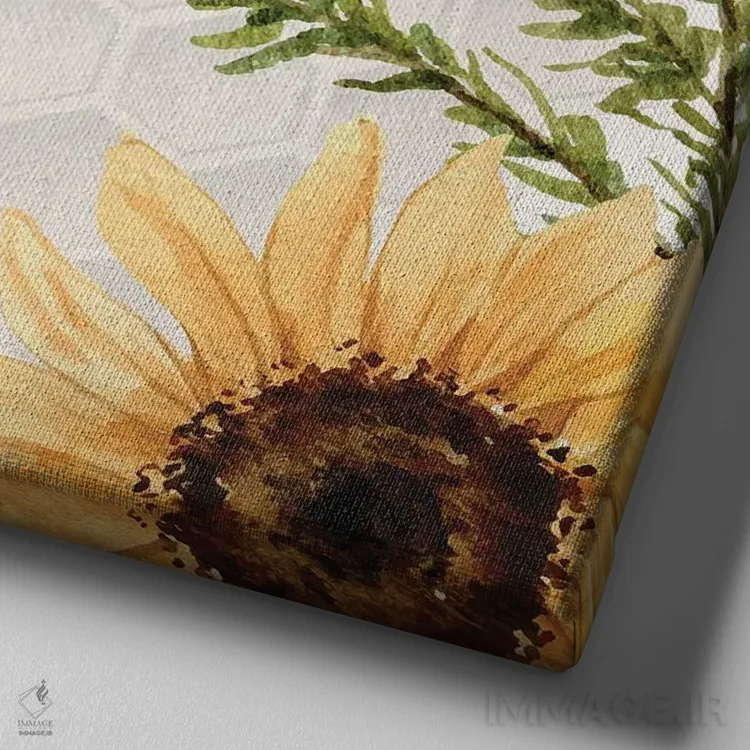 تابلو دکوراتیو زنبورداری ۴ اثر کیمبرلی آلن - نمای نزدیک بافت بوم