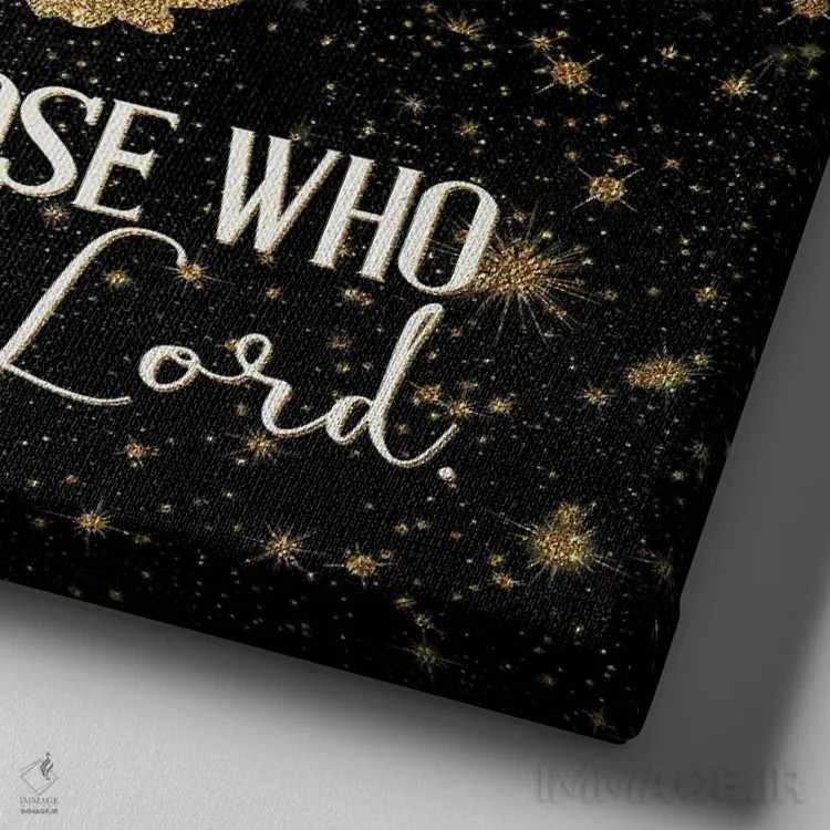 تابلو دکوراتیو دعا کن I اثر کیمبرلی آلن - نمای نزدیک بافت بوم