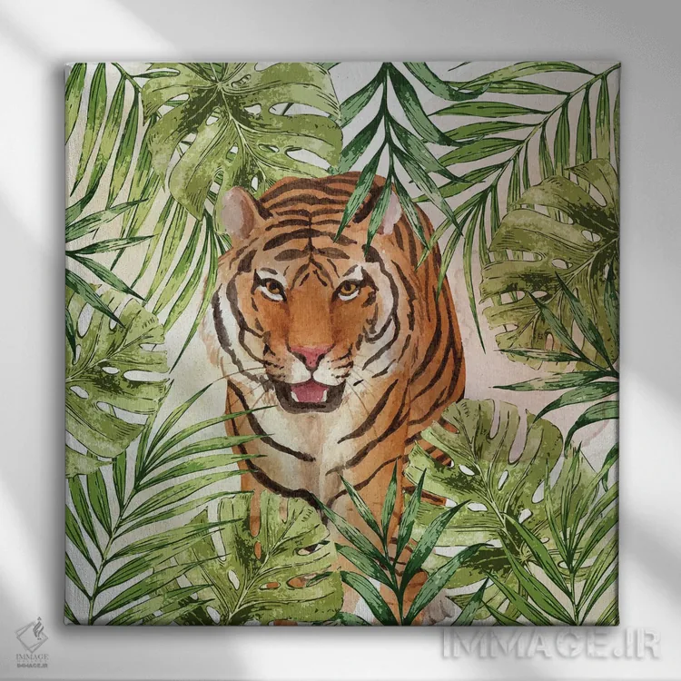 تابلو دکوراتیو گربه های بزرگ I اثر کیمبرلی آلن - نمای روبهرو روی دیوار