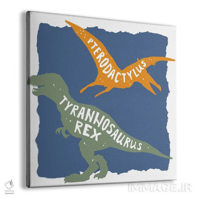تابلو دکوراتیو دایناسور قوی II نسخه دوم اثر کیمبرلی آلن - نمای پرسپکتیو محصول