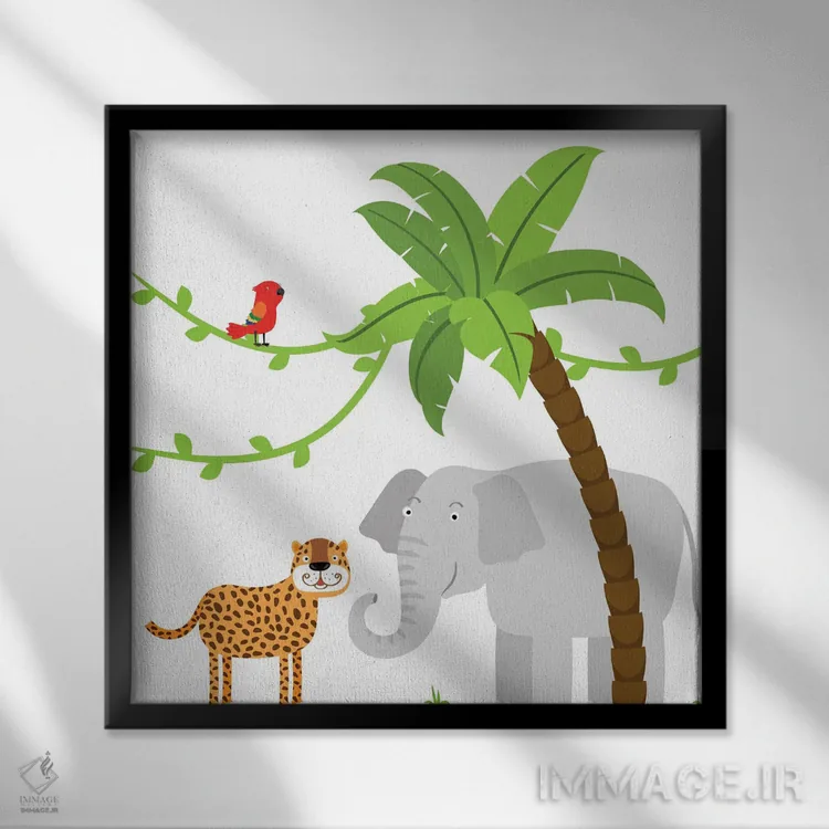تابلو دکوراتیو حروف الفبا II اثر کیمبرلی آلن - نمای قابدار مشکی
