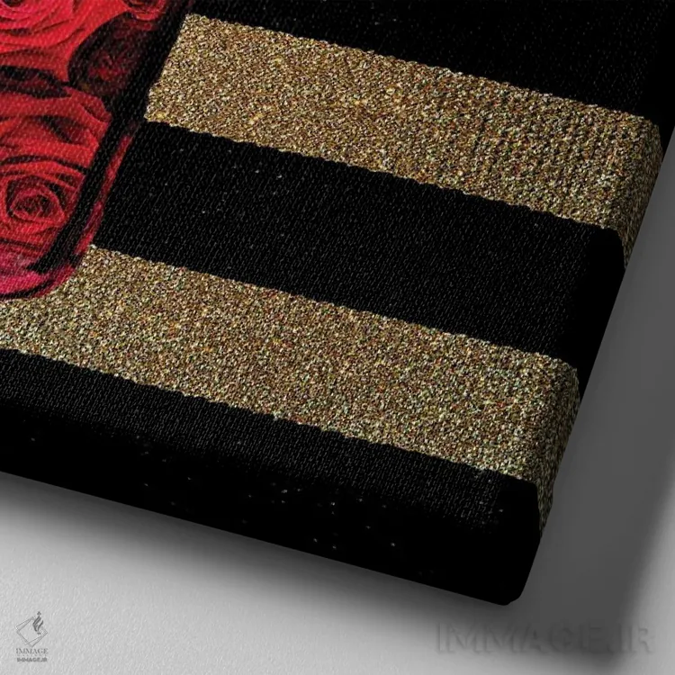 تابلو دکوراتیو رزهای عطری I اثر کیمبرلی آلن - نمای نزدیک بافت بوم