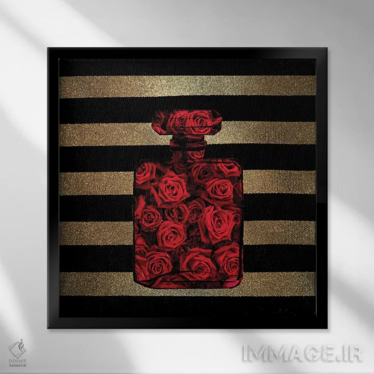 تابلو دکوراتیو رزهای عطری I اثر کیمبرلی آلن - نمای قابدار مشکی
