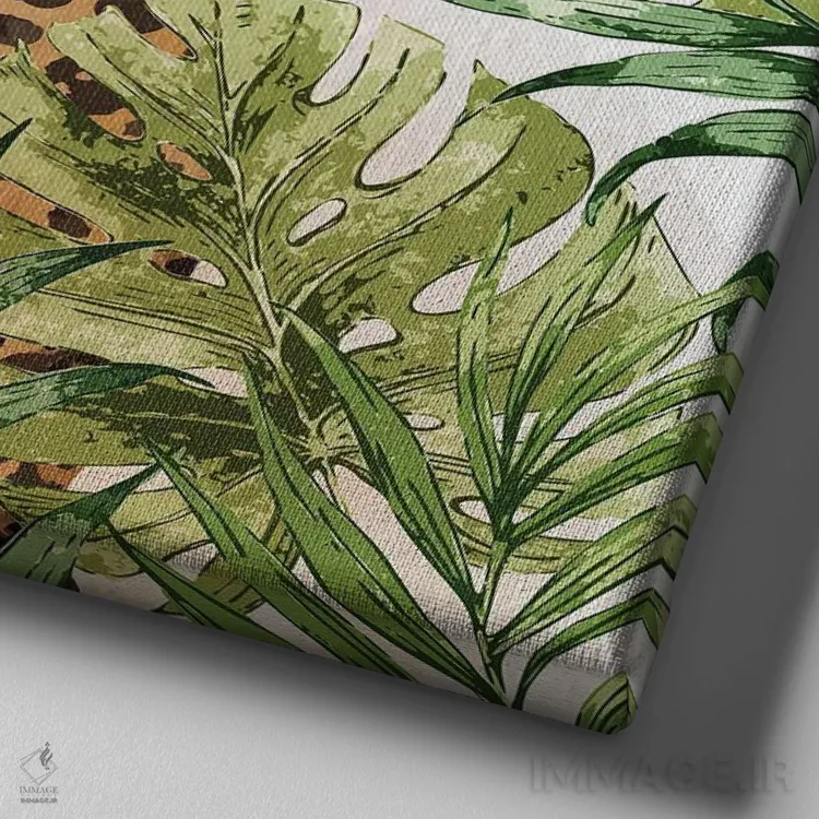 تابلو دکوراتیو گربه های بزرگ III اثر کیمبرلی آلن - نمای نزدیک بافت بوم