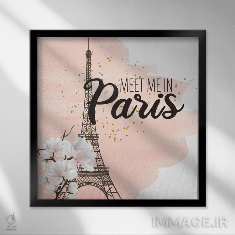 تابلو دکوراتیو ماگنولیا پاریس I اثر کیمبرلی آلن - نمای قابدار مشکی