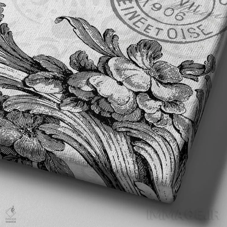 تابلو دکوراتیو پاریس قدیمی I اثر کیمبرلی آلن - نمای نزدیک بافت بوم