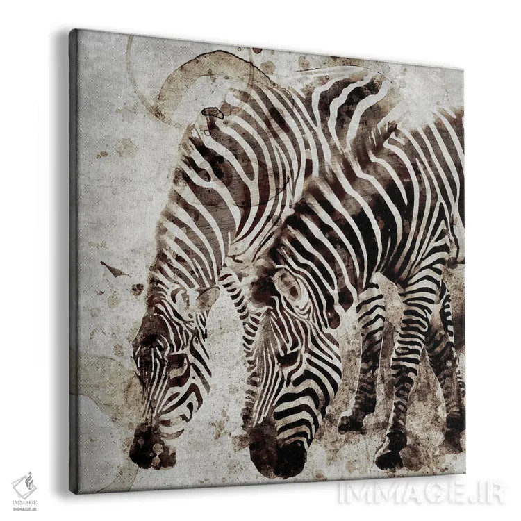 تابلو دکوراتیو گورخرها اثر کیمبرلی آلن - نمای پرسپکتیو محصول