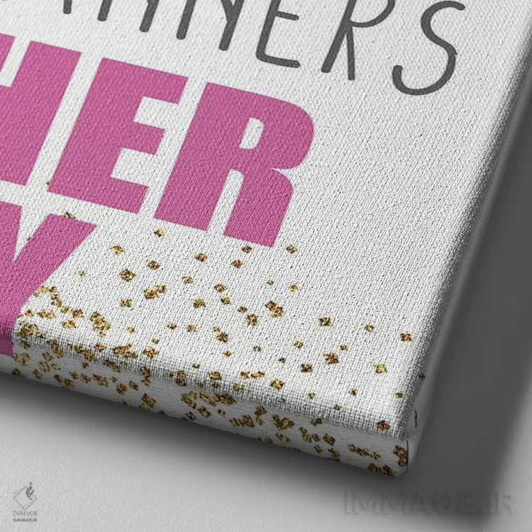 تابلو دکوراتیو یک شاهزاده خانم III اثر کیمبرلی آلن - نمای نزدیک بافت بوم