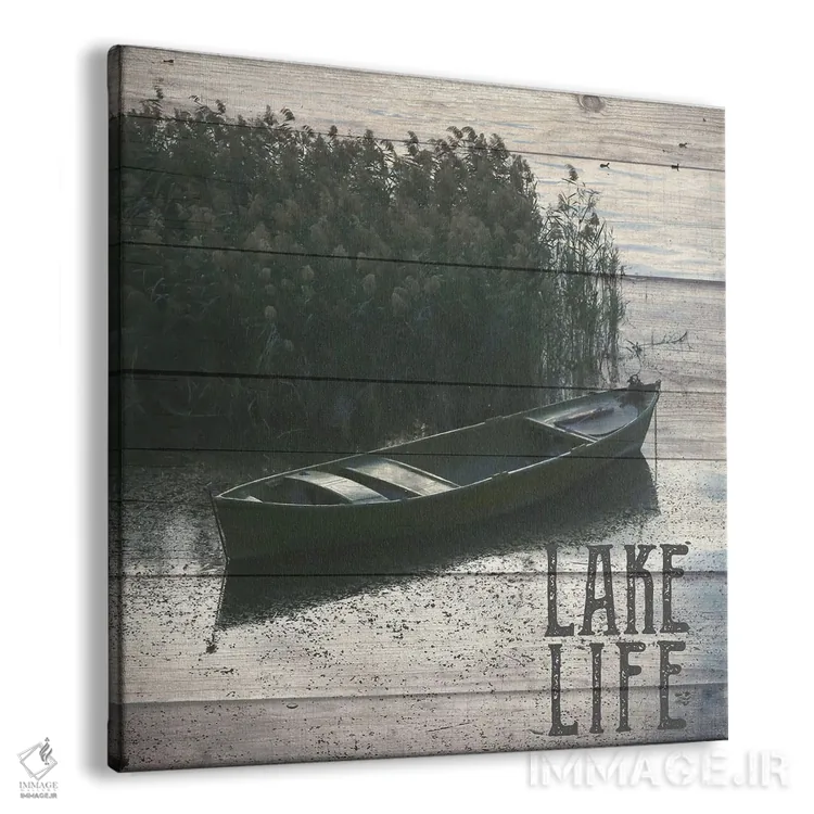 تابلو دکوراتیو زندگی در دریاچه، قایق رانی بر دریاچه اثر کیمبرلی آلن - نمای پرسپکتیو محصول