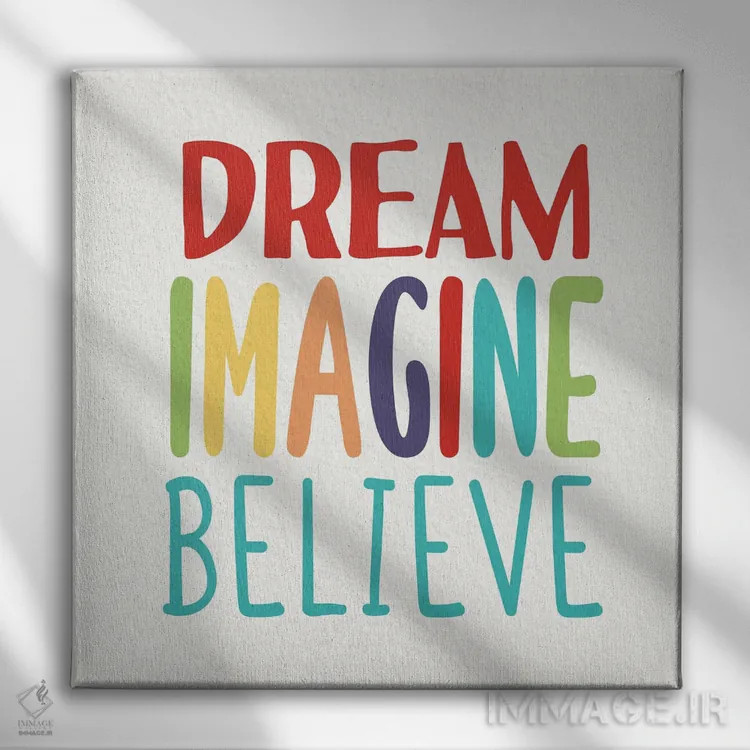 تابلو دکوراتیو تصور کن III اثر کیمبرلی آلن - نمای روبهرو روی دیوار