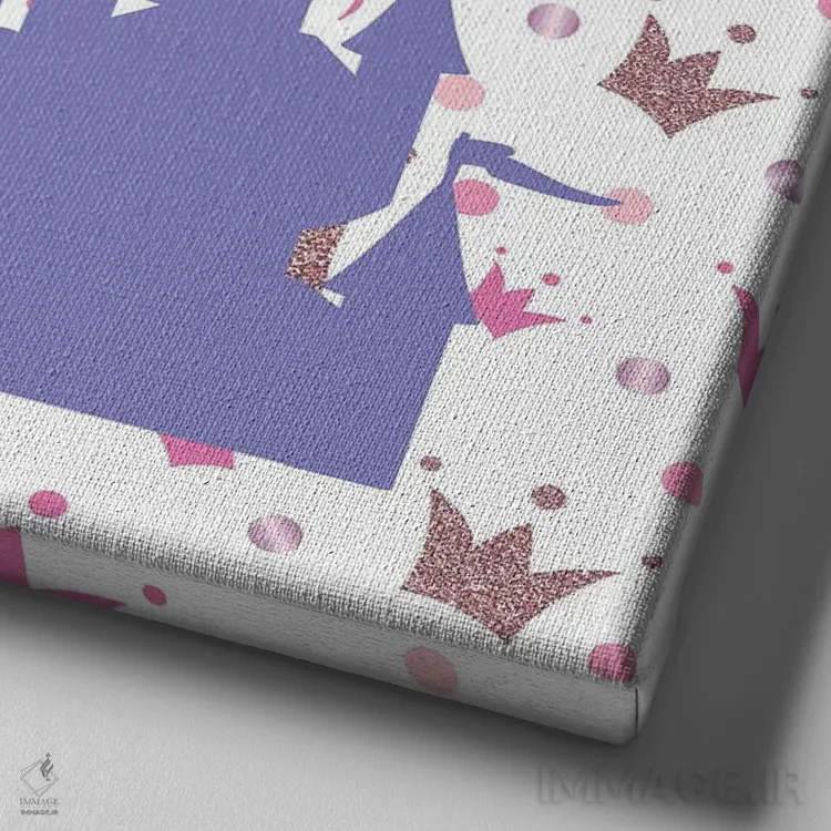 تابلو دکوراتیو رویاهای شاهزاده خانم III اثر کیمبرلی آلن - نمای نزدیک بافت بوم