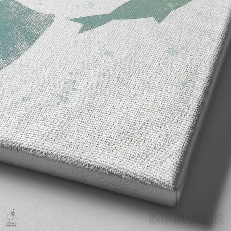 تابلو دکوراتیو شنا I اثر کیمبرلی آلن - نمای نزدیک بافت بوم