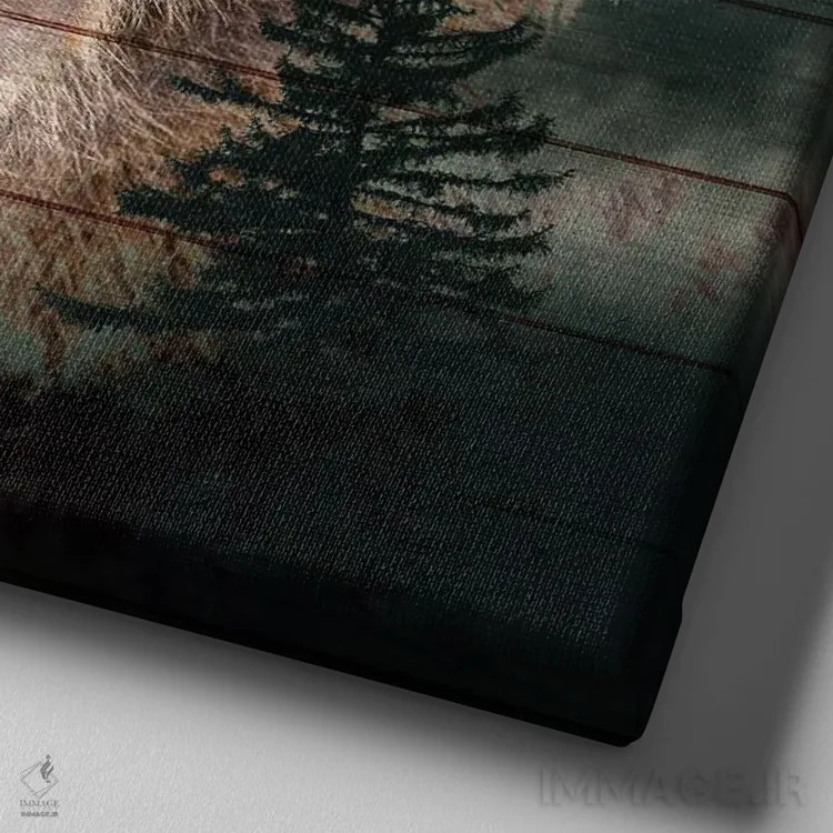 تابلو دکوراتیو خیره شدن اثر کیمبرلی آلن - نمای نزدیک بافت بوم