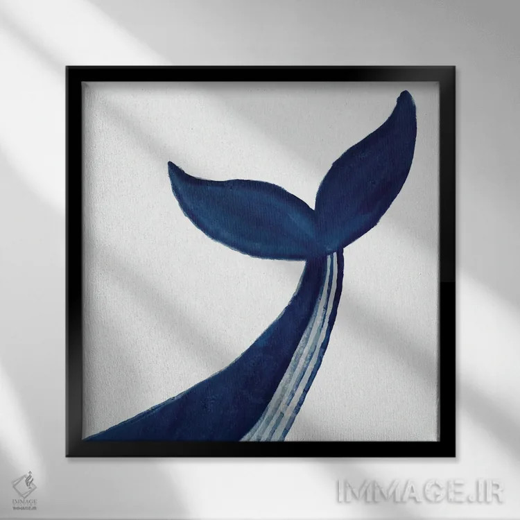 تابلو دکوراتیو نهنگ I اثر کیمبرلی آلن - نمای قابدار مشکی