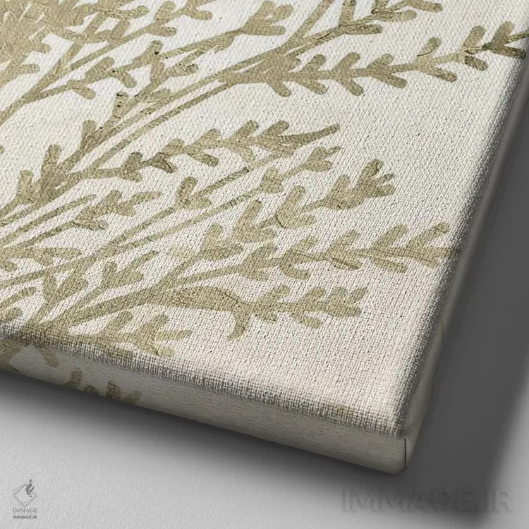 تابلو دکوراتیو مرجان شنی II اثر کیمبرلی آلن - نمای نزدیک بافت بوم