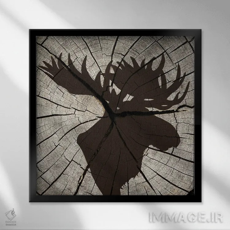 تابلو دکوراتیو سیلوئت جنگل II اثر کیمبرلی آلن - نمای قابدار مشکی