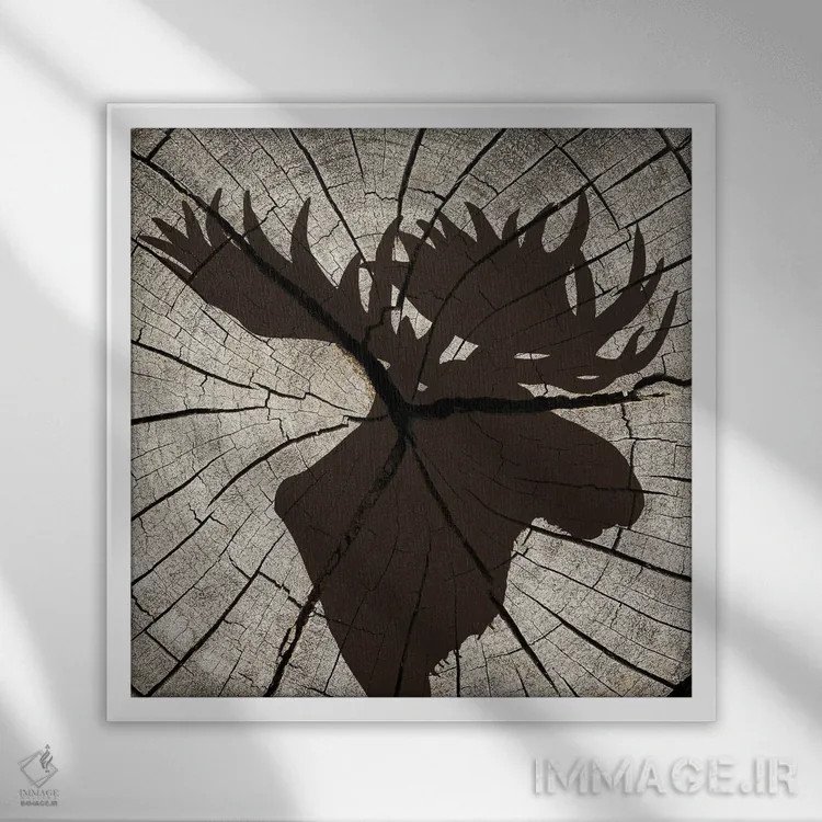 تابلو دکوراتیو سیلوئت جنگل II اثر کیمبرلی آلن - نمای قابدار سفید