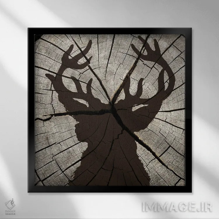 تابلو دکوراتیو سیلوئت جنگل I اثر کیمبرلی آلن - نمای قابدار مشکی