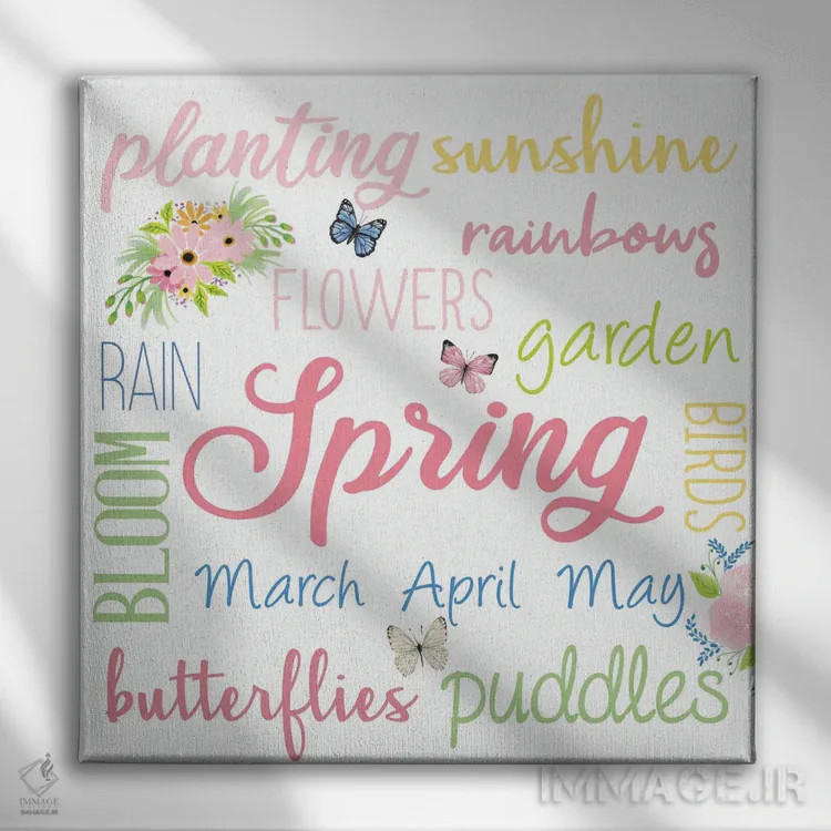 تابلو دکوراتیو بهار اثر کیمبرلی آلن - نمای روبهرو روی دیوار