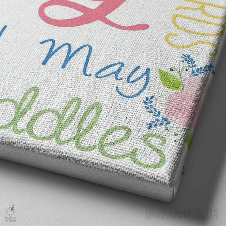 تابلو دکوراتیو بهار اثر کیمبرلی آلن - نمای نزدیک بافت بوم