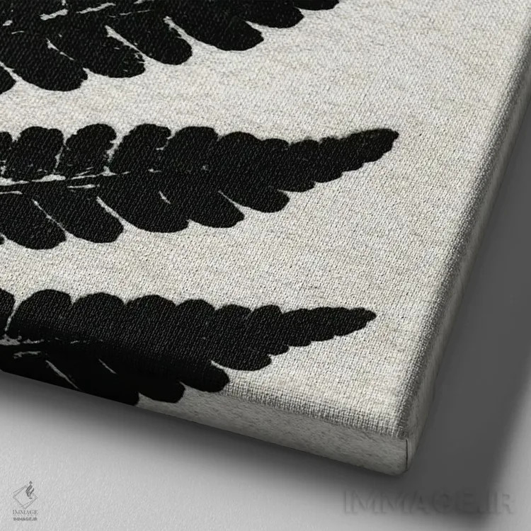 تابلو مینیمال سرخس فشرده اثر کیمبرلی آلن - نمای نزدیک بافت بوم